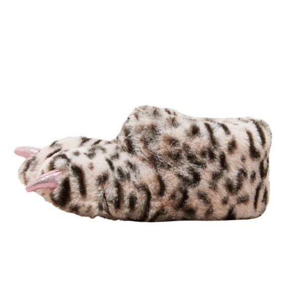Cat & Jack Kids Girls Kelsi Monster Foot Character Slippers Animal Print Brown M - Picture 8 of 10